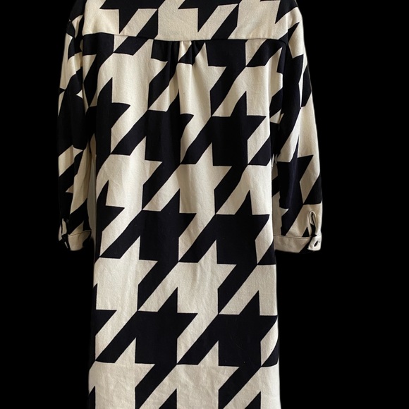 NEW! Cream & black houndstooth sweater dress L - Picture 5 of 5